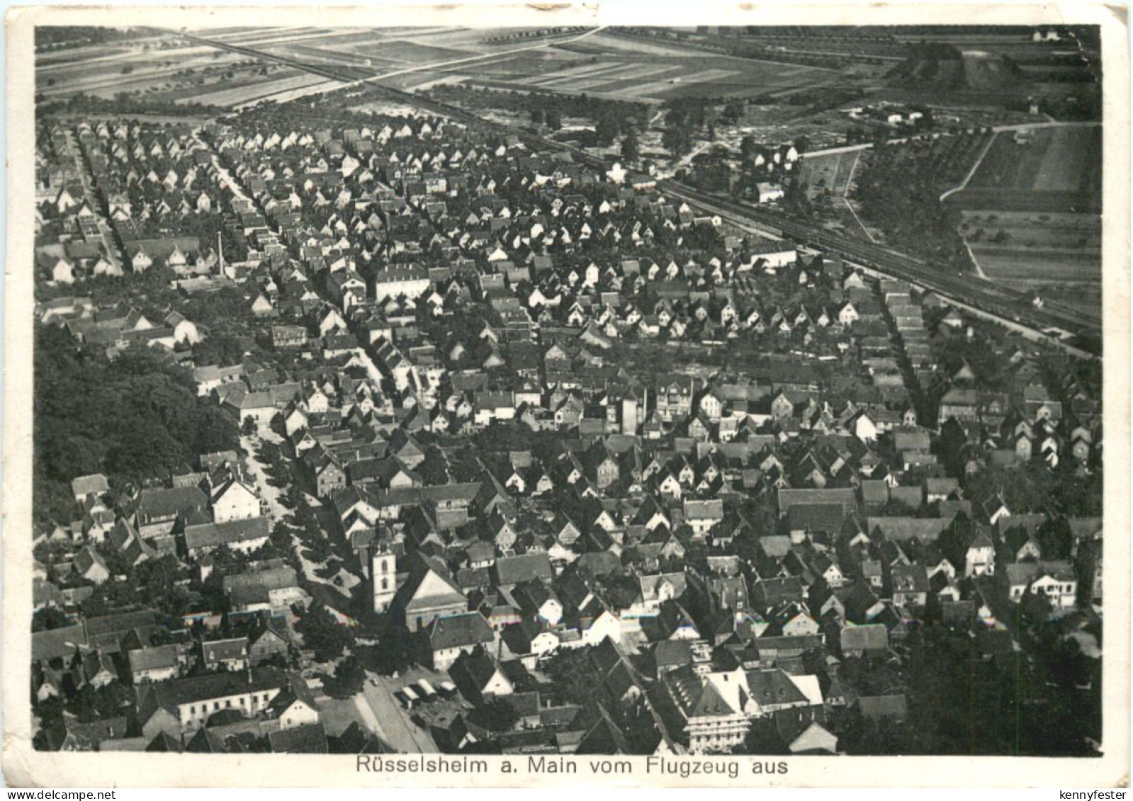 Rüsselsheim am Main vom Flugzeug aus