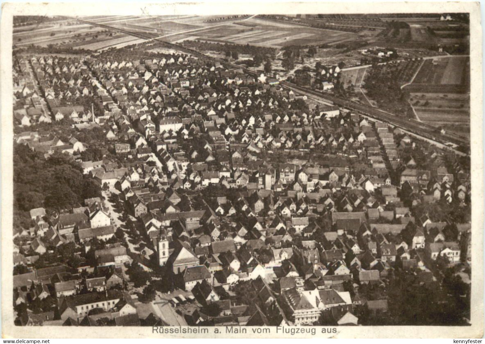 Rüsselsheim am Main vom Flugzeug aus