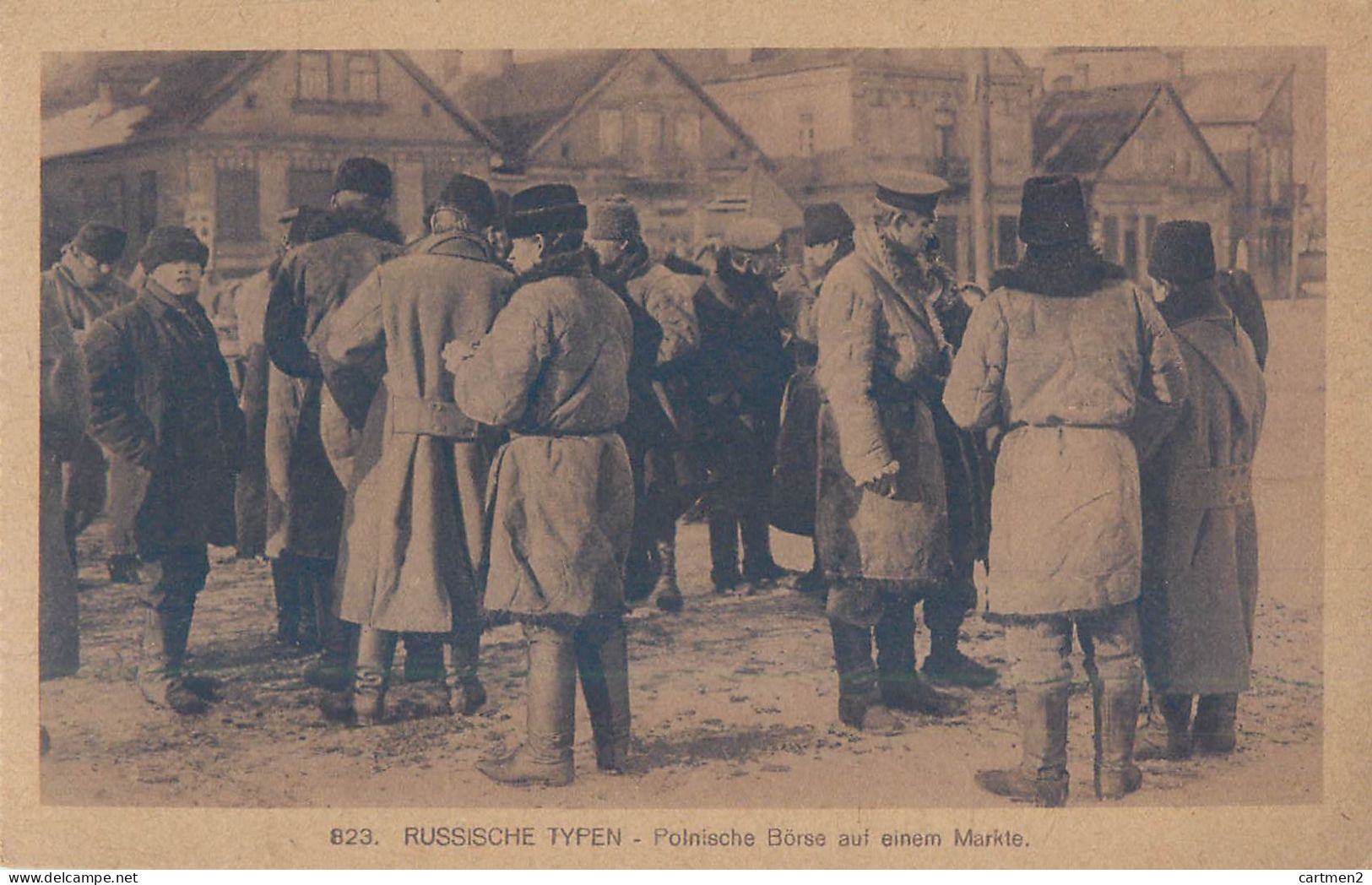 RUSSIA TYPES RUSSES RUSSISCHE TYPEN POLNISCHE BÖRSE AUF EINEM MARKTE POLOGNE POLAND POLSKA RUSSIAN TYPE RUSSE RUSSIE