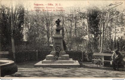 CPA Tiflis Georgien, Puschkin Denkmal