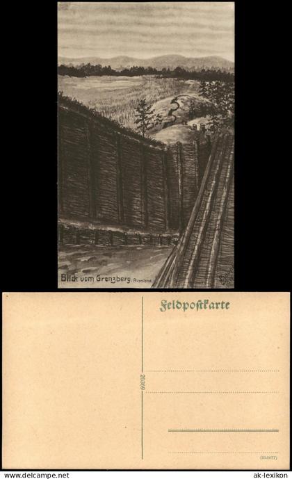 .Russland Россия Blick vom Grenzberg. Russland Militaria WK1 1917