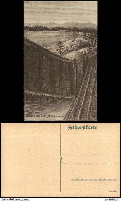 .Russland Россия Blick vom Grenzberg. Russland Militaria WK1 1917