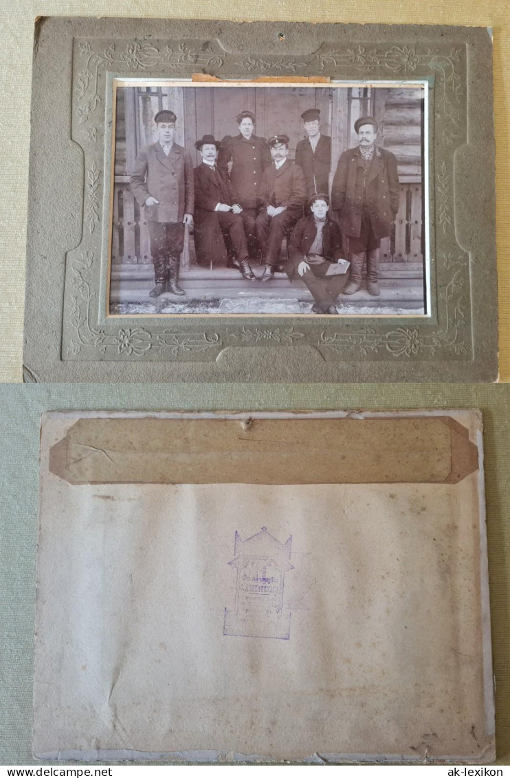 .Russland Rußland Россия Gruppenbild vor Blockhaus 1918 Privatfoto