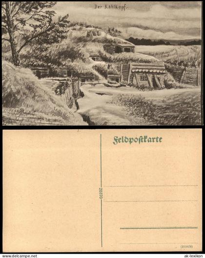 Postcard .Russland Rußland Россия Der Kahlkopf. Militaria 1917