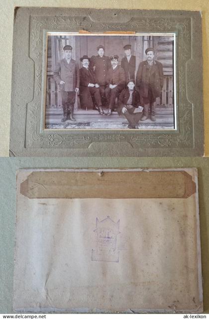 .Russland Rußland Россия Gruppenbild vor Blockhaus 1918 Privatfoto