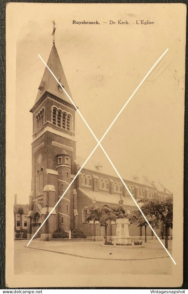 RUYSBROECK RUISBROEK Sint-Pieters-Leeuw de kerk l’Eglise CP PK  Édit Roosens Circulée
