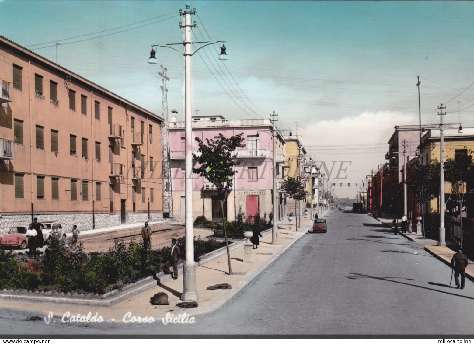 S. CATALDO - Corso Sicilia, Cartolina 1965