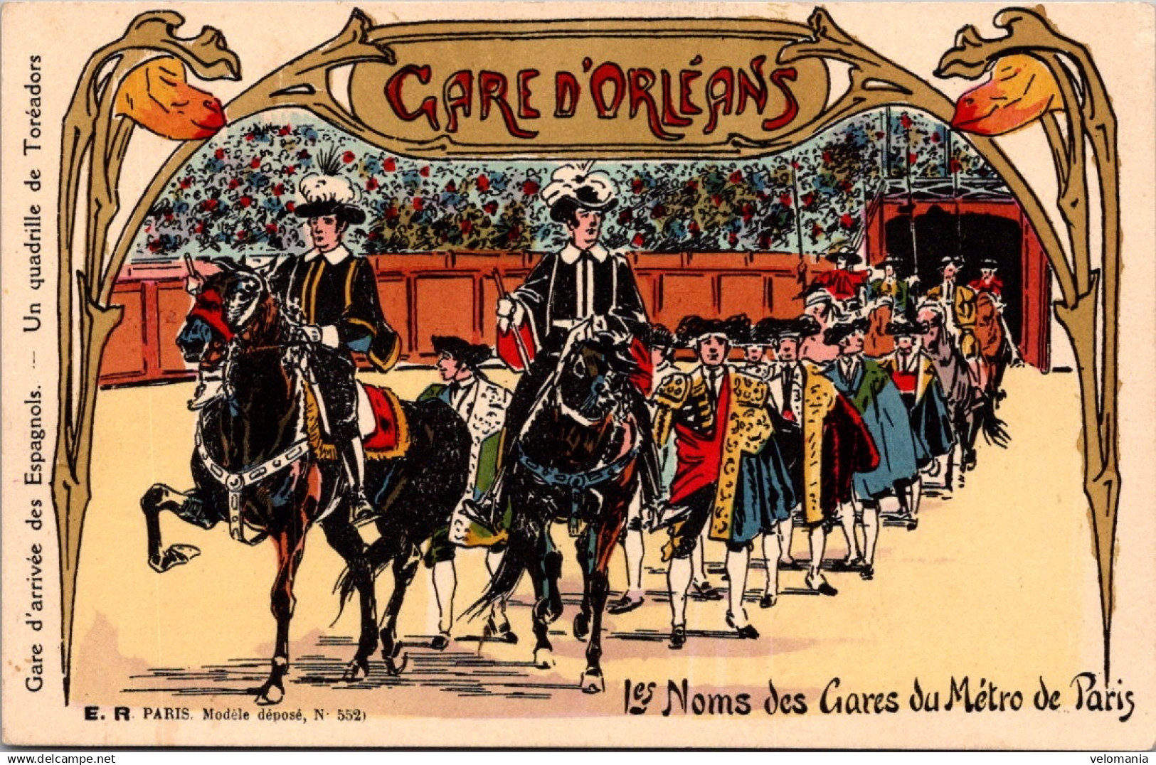 S23092 cpa Les Noms des Gares du Métro de Paris - Gare d'Orléans