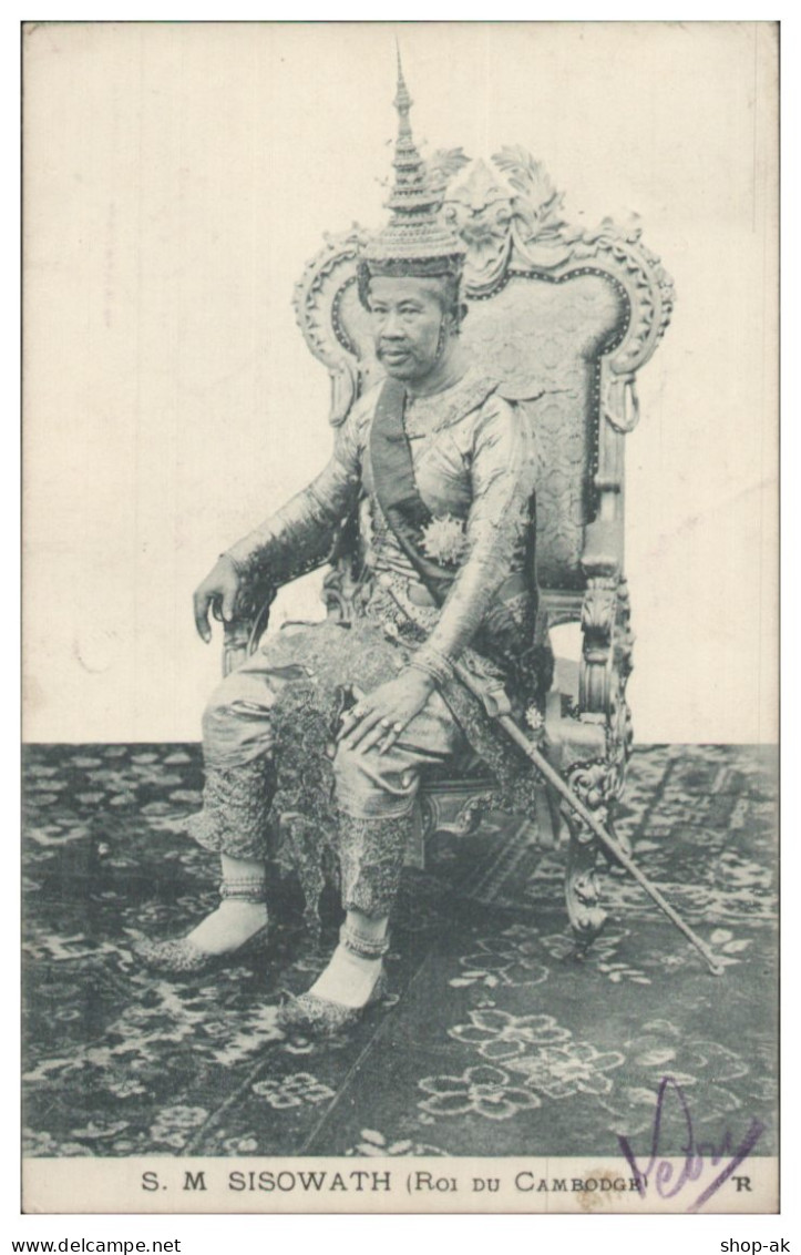 S769/ Sa Majesté Sisowath, roi du Cambodge Kambodscha AK 1907