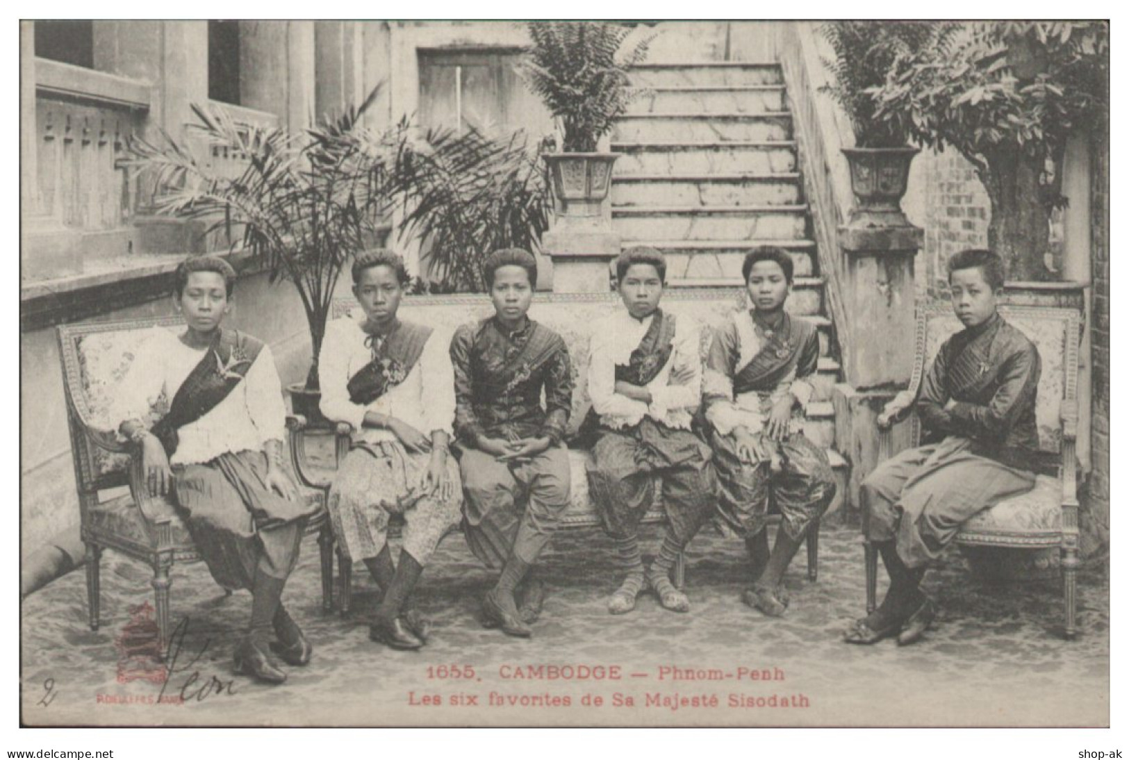 S771/ Les aux favorites da S.M. Sisodath  Cambodge Kambodscha AK 1907