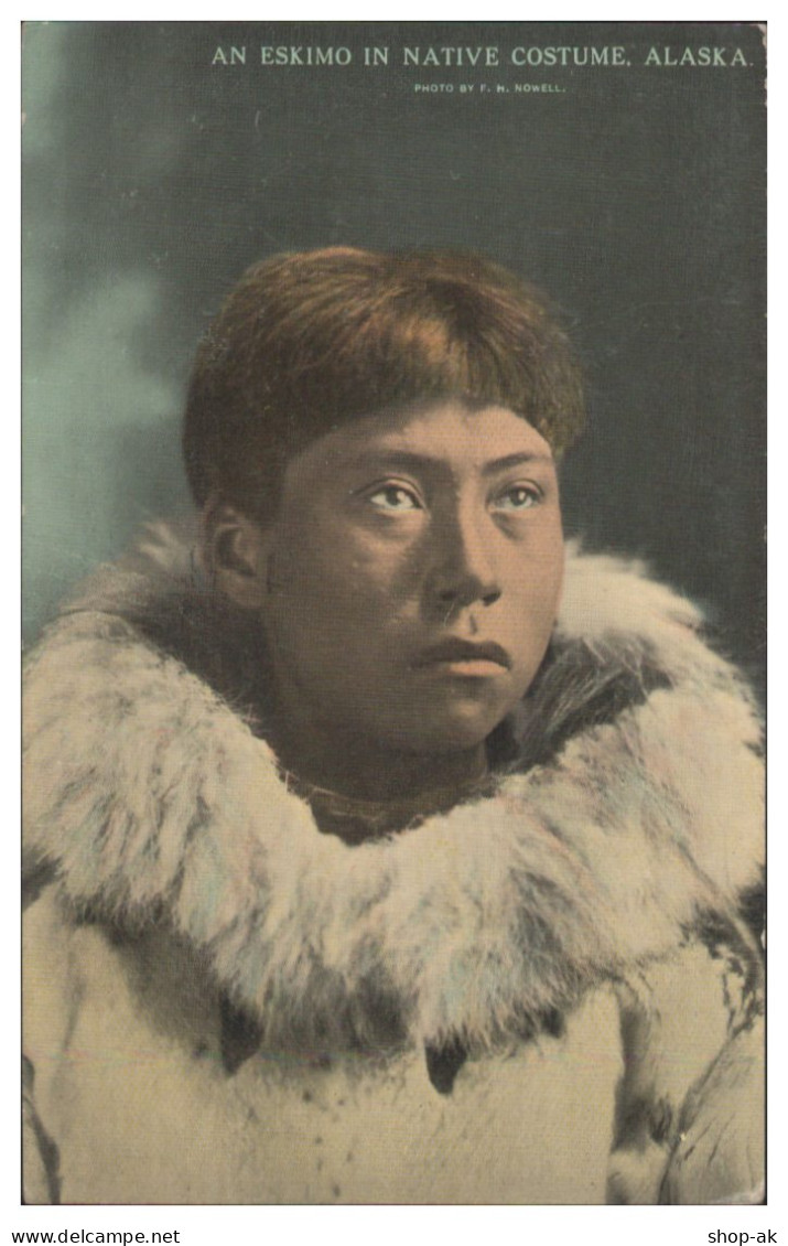 S8220/ Alaska Eskimo in Native Costume AK ca.1912