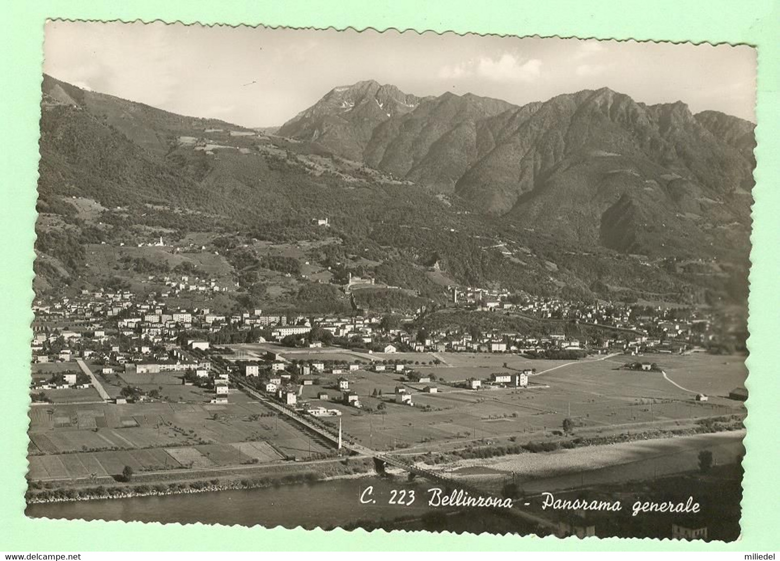 S969 - SUISSE - Bellinzona - Bellinzone - Panorama - Tampon 1956