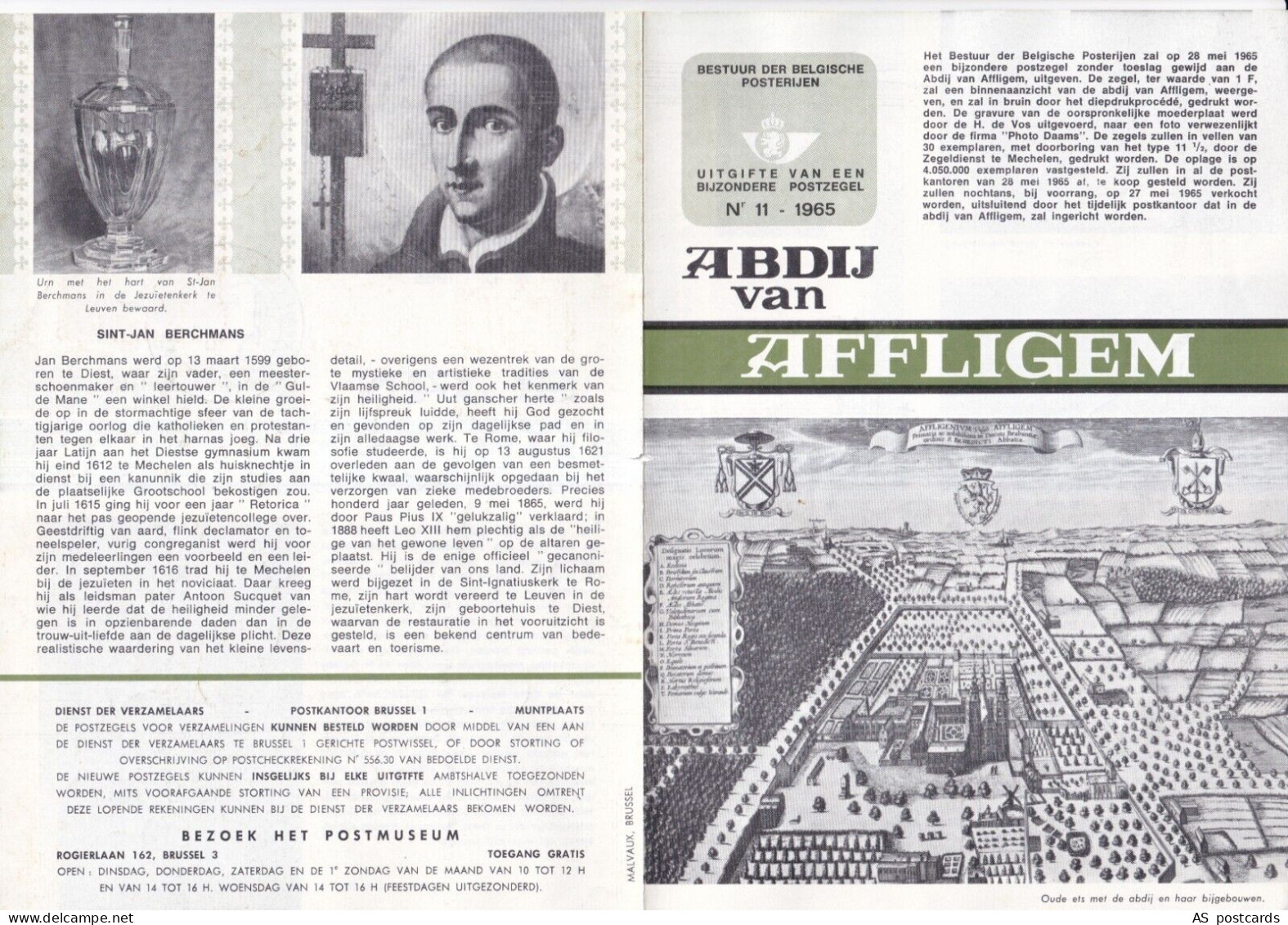 SA39i Belgium 1965 The convent Affligem & Saint Jean Berckmans special booklet