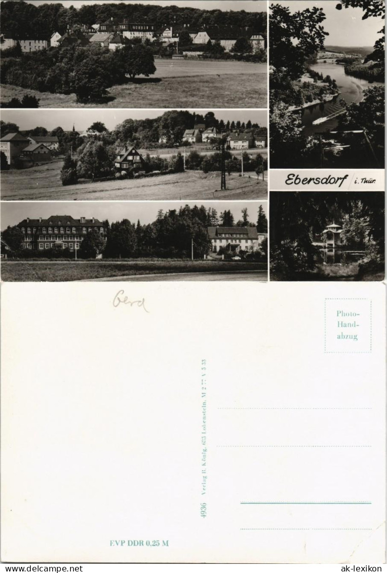Saalburg-Ebersdorf (Saale) DDR Mehrbild-AK mit Ortsansichten Ebersdorf 1960