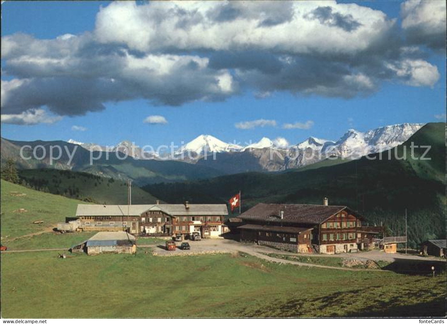 Saanenmoeser Hornberg Hotel Hornberg mit Alpenpanorama