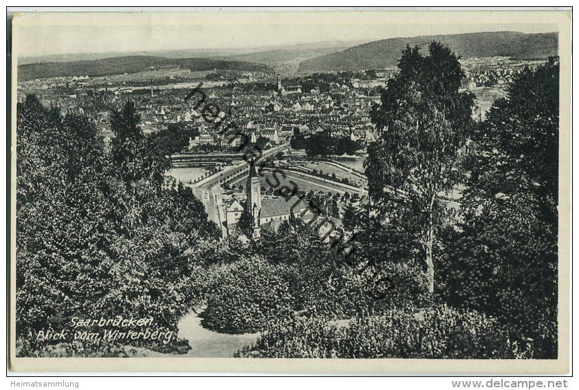 Saarbrücken - Blick vom Winterberg - Verlag Th. Klein Saarbrücken
