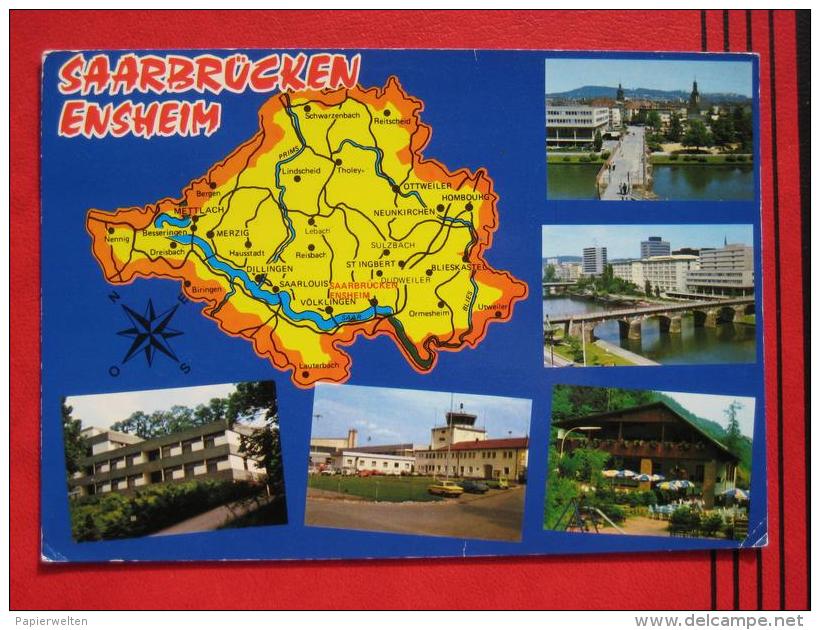 Saarbrücken - Mehrbildkarte "Saarbrücken Ensheim"