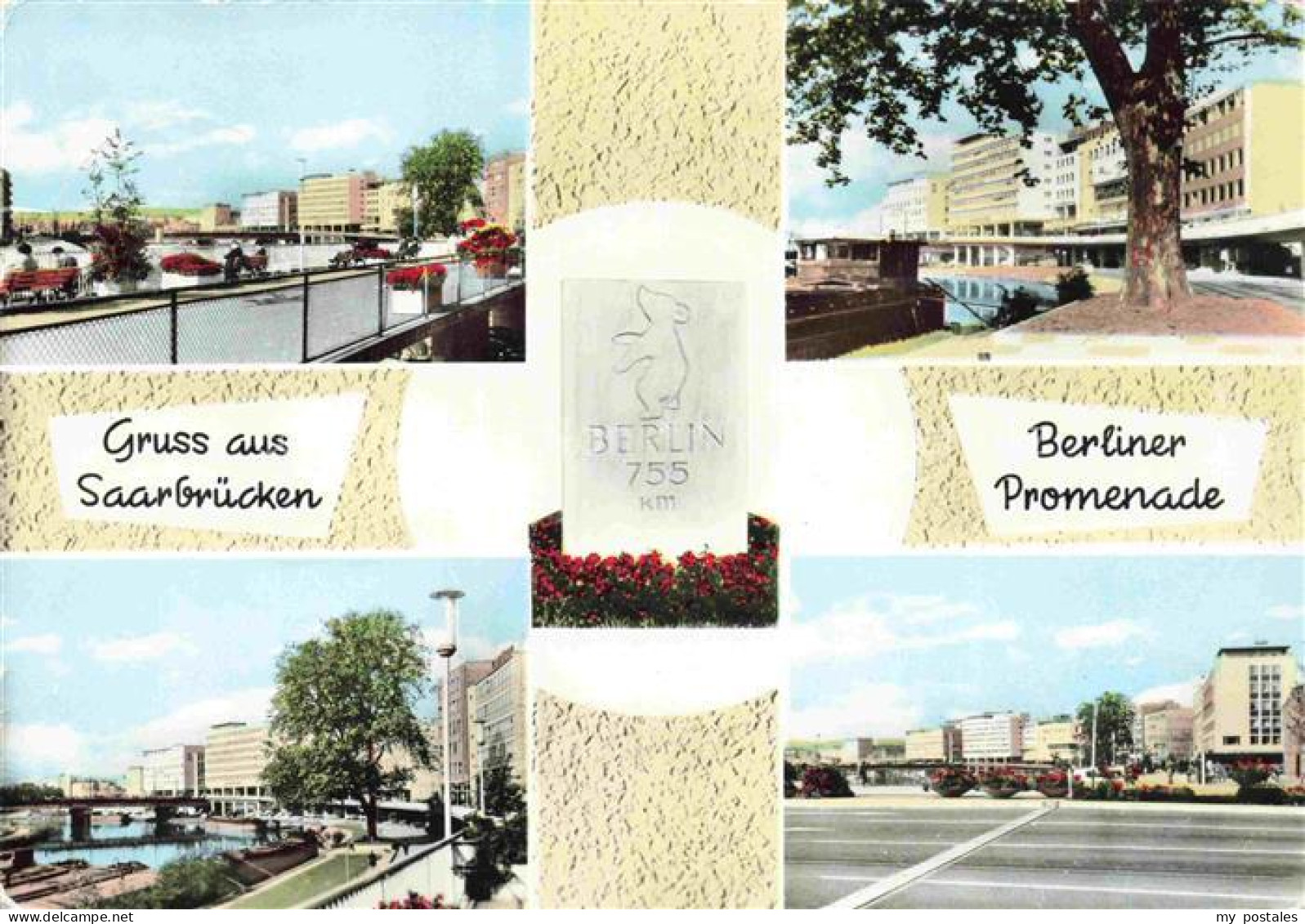 SAARBRueCKEN Saarland Saarbruecken Berliner-Promenade Saar Bruecke Neubauten Sta