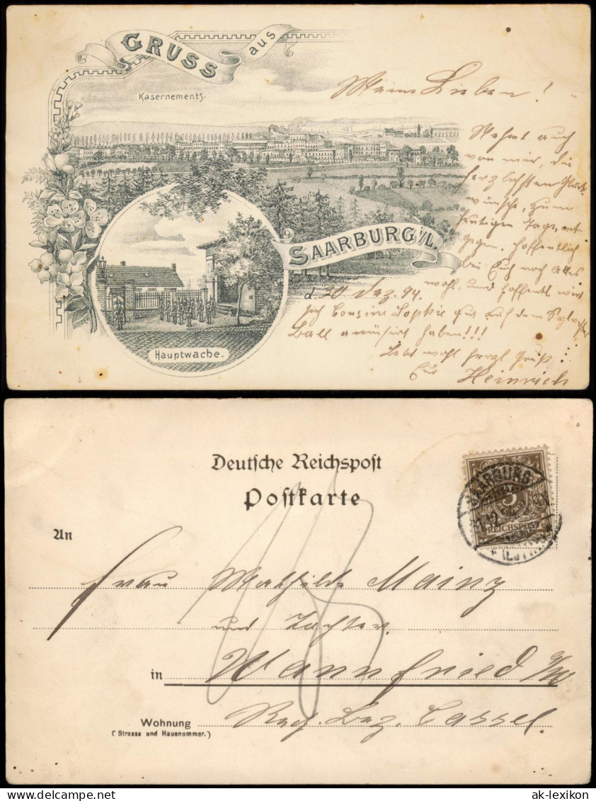 Saarburg Lothringen Sarrebourg Vorläufer AK  Kaserne   Lorraine 1894
