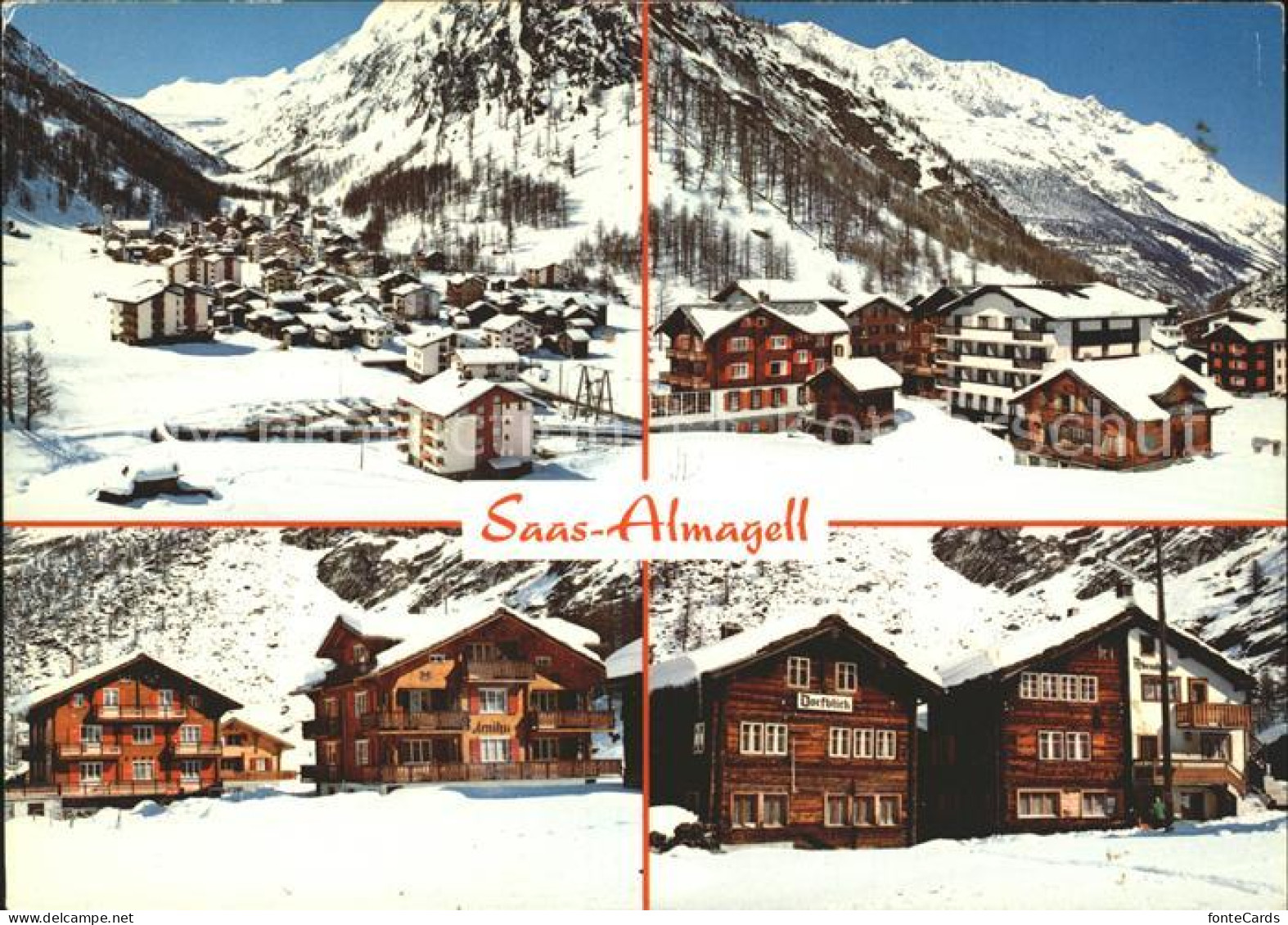 Saas Almagell VS Total und Ortsansichten