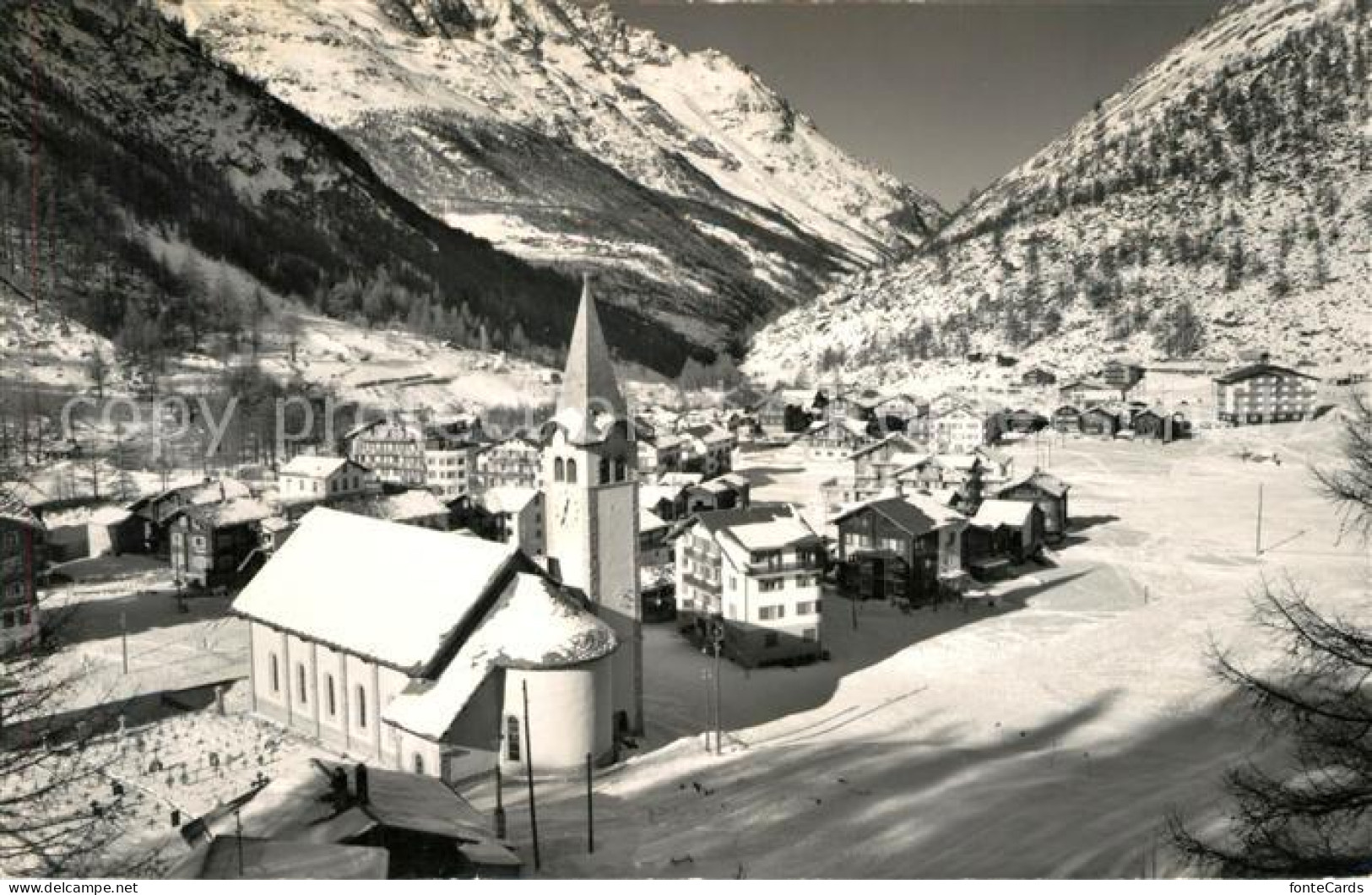 Saas Almagell Winterlandschaft