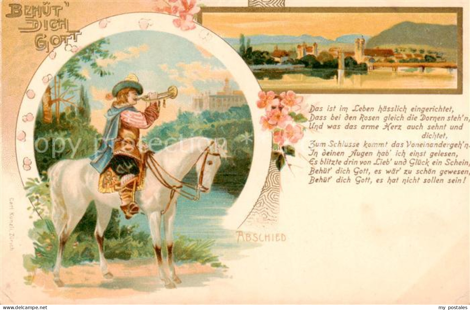 Saeckingen Bad Panorama Der Trompeter von Saeckingen