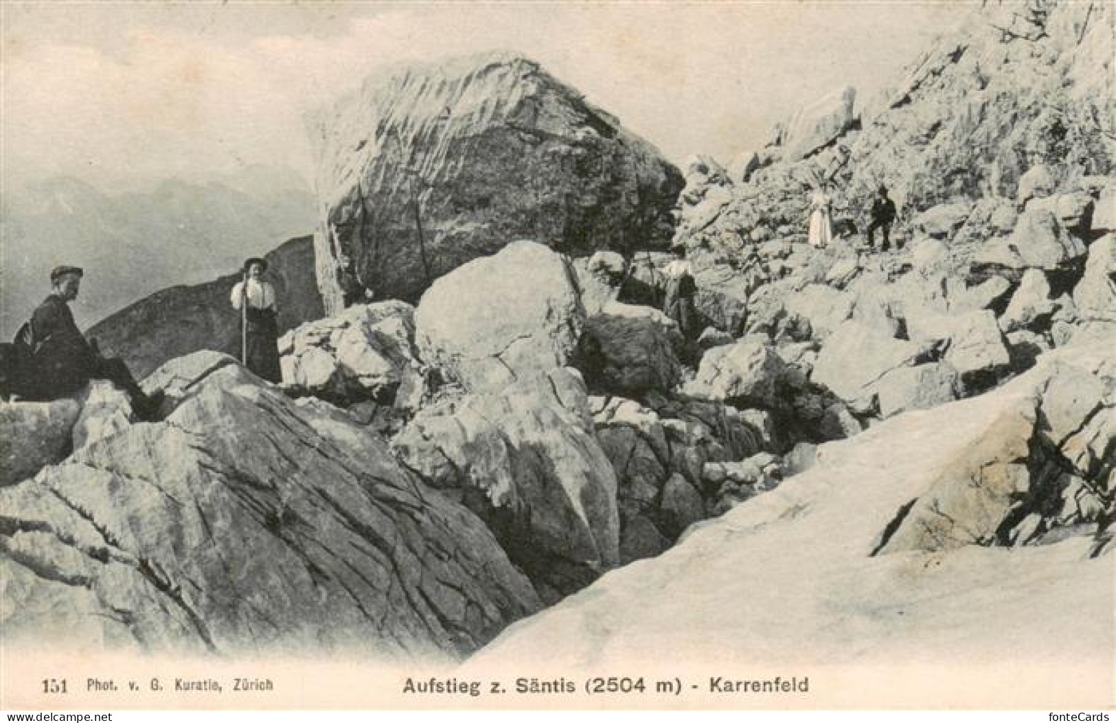 Saentis 2504m AR Aufstieg zum Saentis Karrenfeld