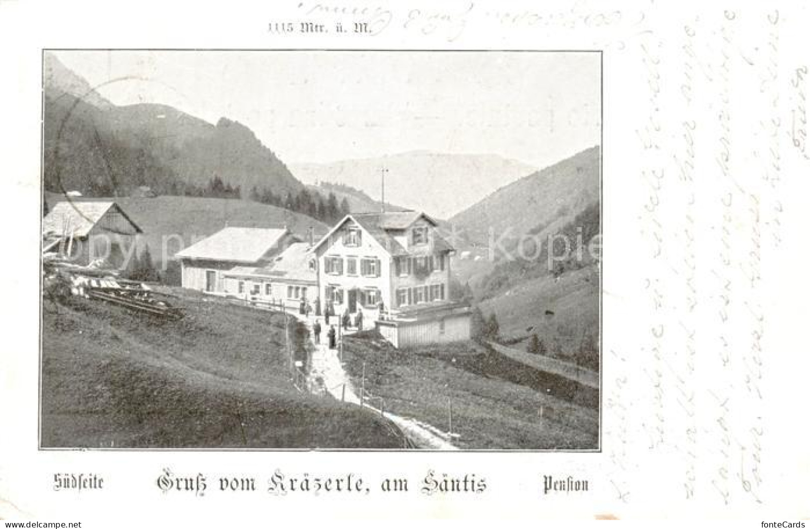Saentis 2504m AR Pension Kraezerle am Saentis Suedseite