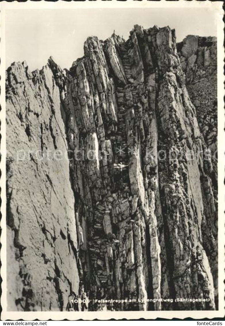 Saentis AR Felsentreppe Berghotel Saentis