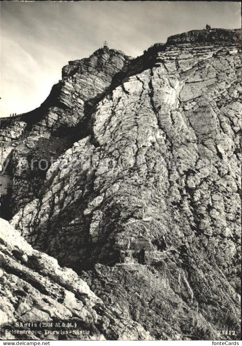 Saentis AR Felsentreppe Tierwies Saentis