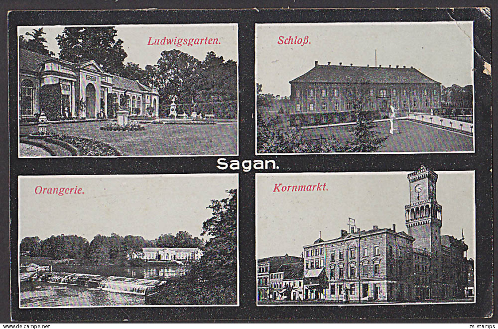 Sagan Zagan Lebus Schloss Kornmarkt Ludwigsgarten Feldpost 1916