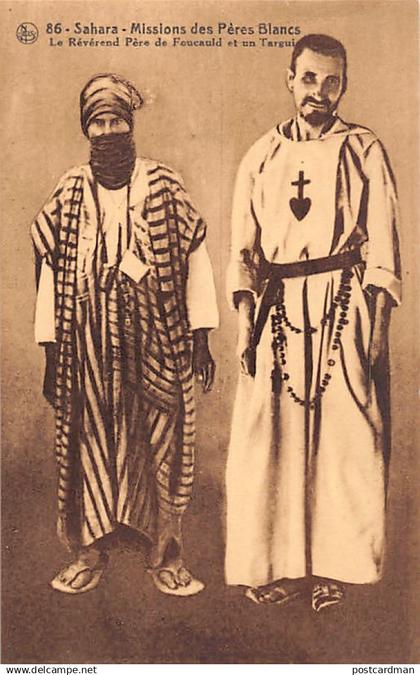 Sahara - Le révérend-père de Foucauld et un targui (touareg) - Ed. Missions des Pères Blancs 86