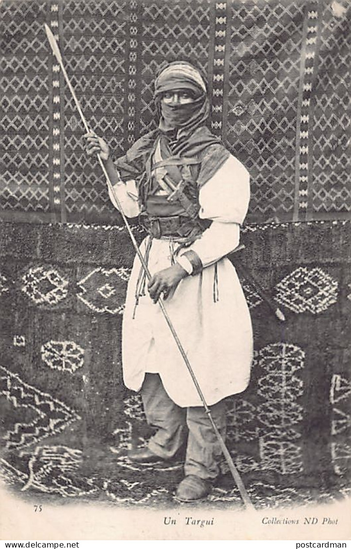 Sahara - Un touareg avec sa lance - Ed. ND Phot. Neurdein 75