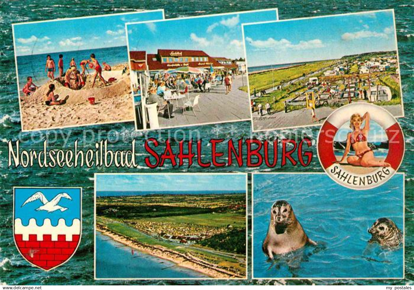 Sahlenburg Strand Restaurants Cafes Promenade Rettungsring Badenixe Seehunde Wap