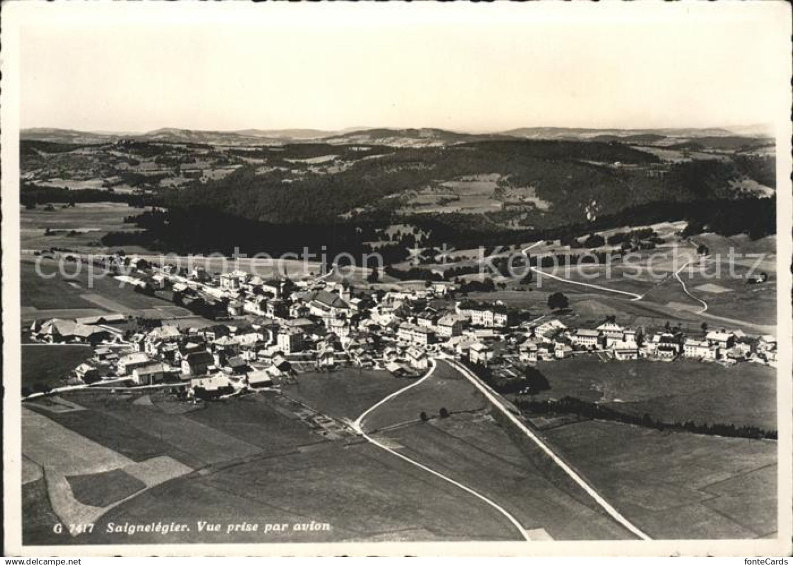 Saignelegier Vue prise par avion