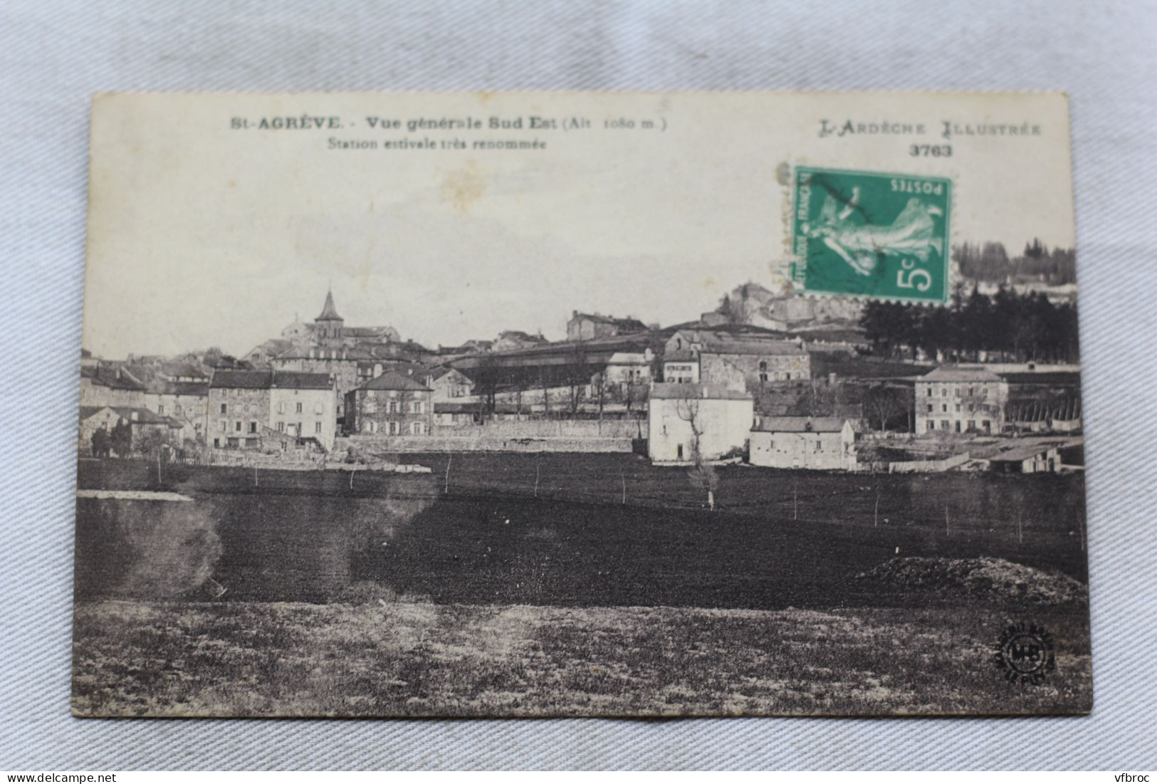 Saint Agrève, vue générale Sud Est, Ardèche 07