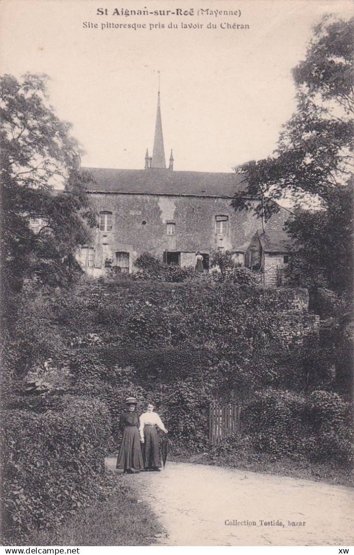SAINT-AIGNAN-SUR-ROE -53- Site pittoresque pris du Lavoir du Chéran - Animation - 16-01-25