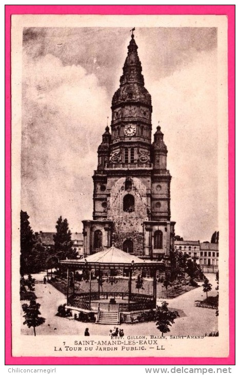 Saint Amand les Eaux - La Tour du Jardin Public - Kiosque - Animée - Édition GILLON Bazar - L.L.