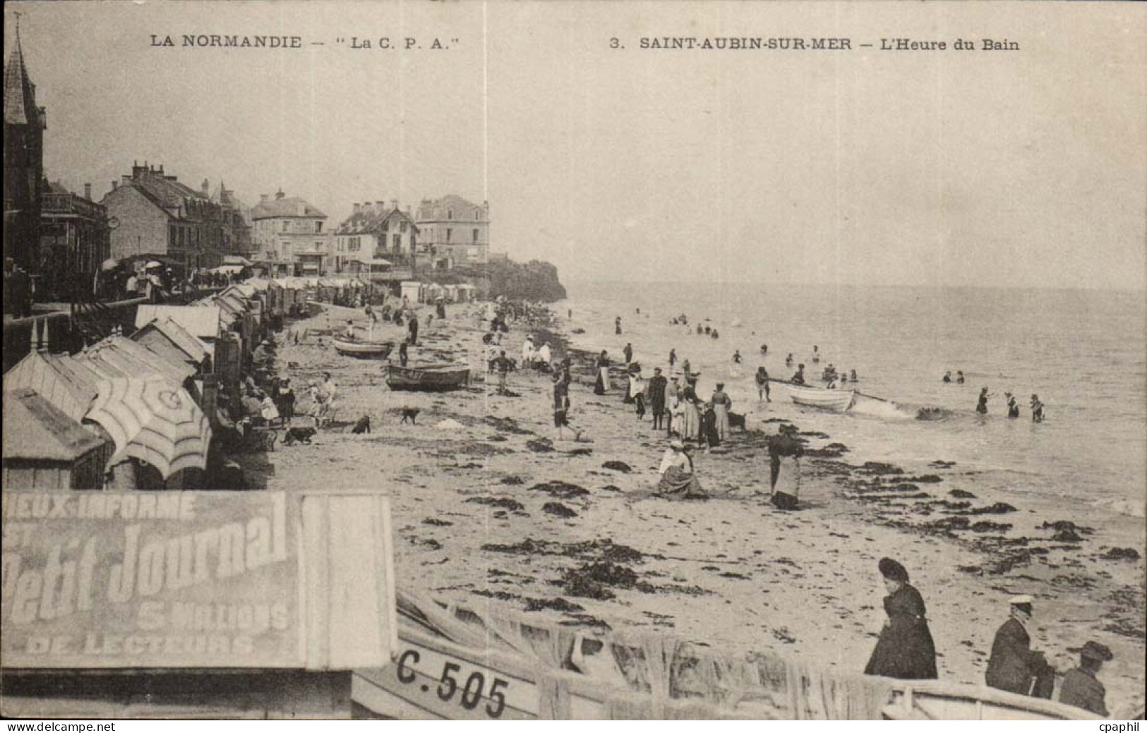 Saint Aubin CPA l'heure du bain