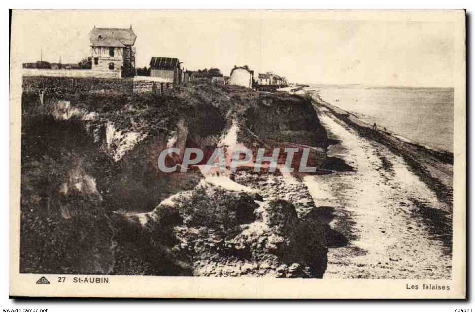 Saint Aubin CPA Les falaises