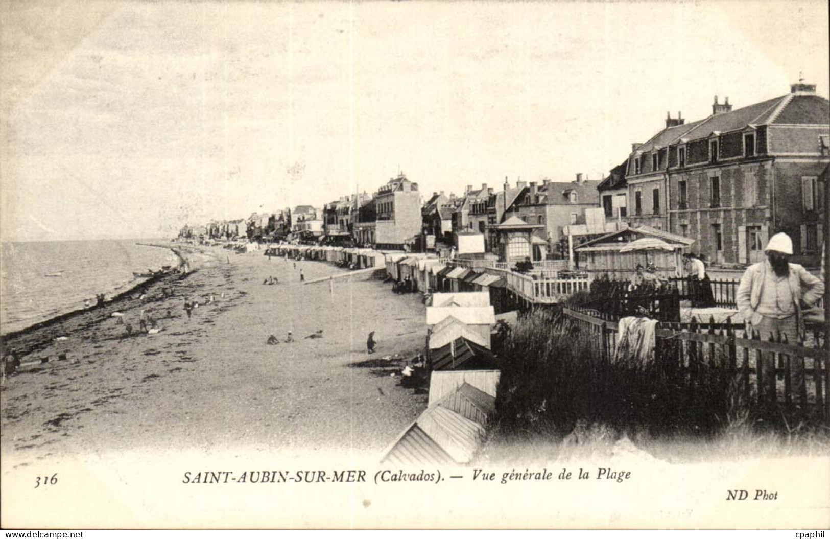 Saint Aubin CPA Vue generale de la plage