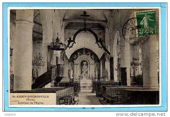 SAINT AUBIN D'ECROSVILLE -- Intérieur de l'Eglise