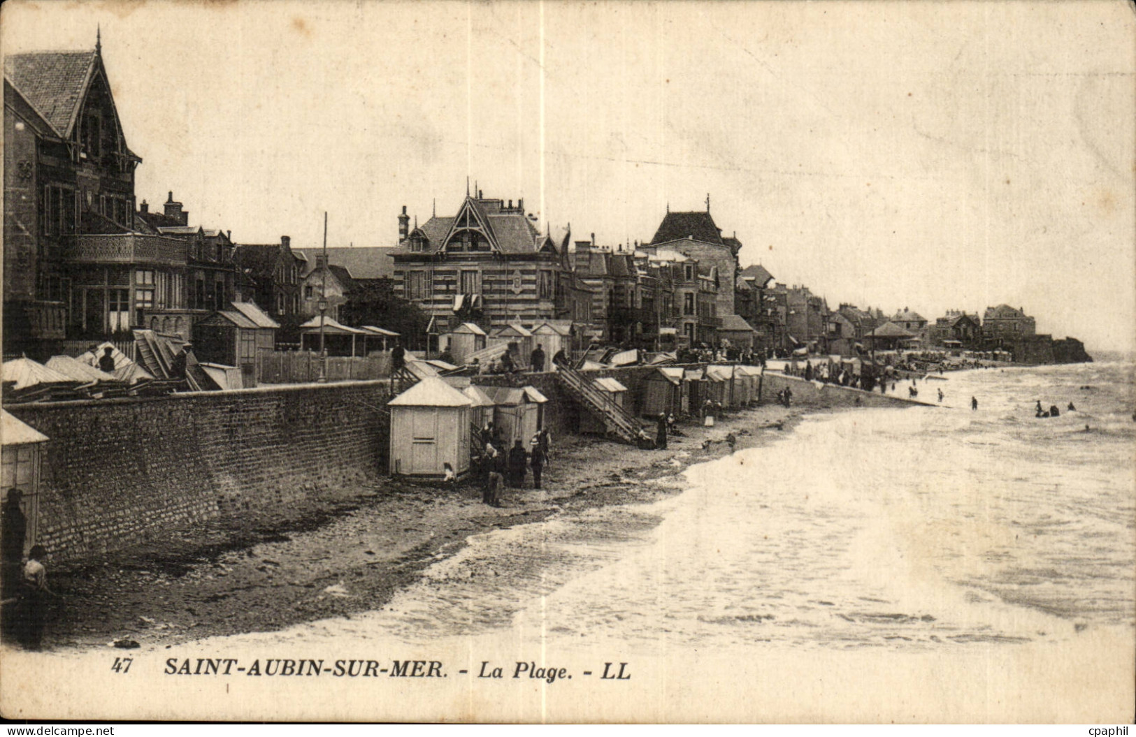 Saint Aubin sur Mer CPA La plage