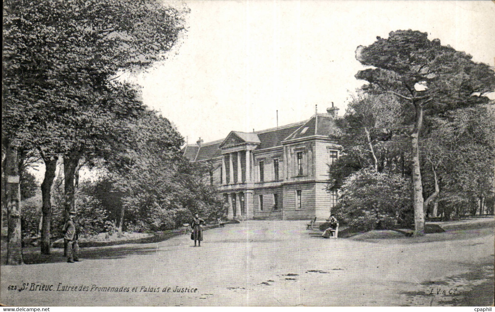 Saint Brieuc CPA Entree des promenades et palais de justice