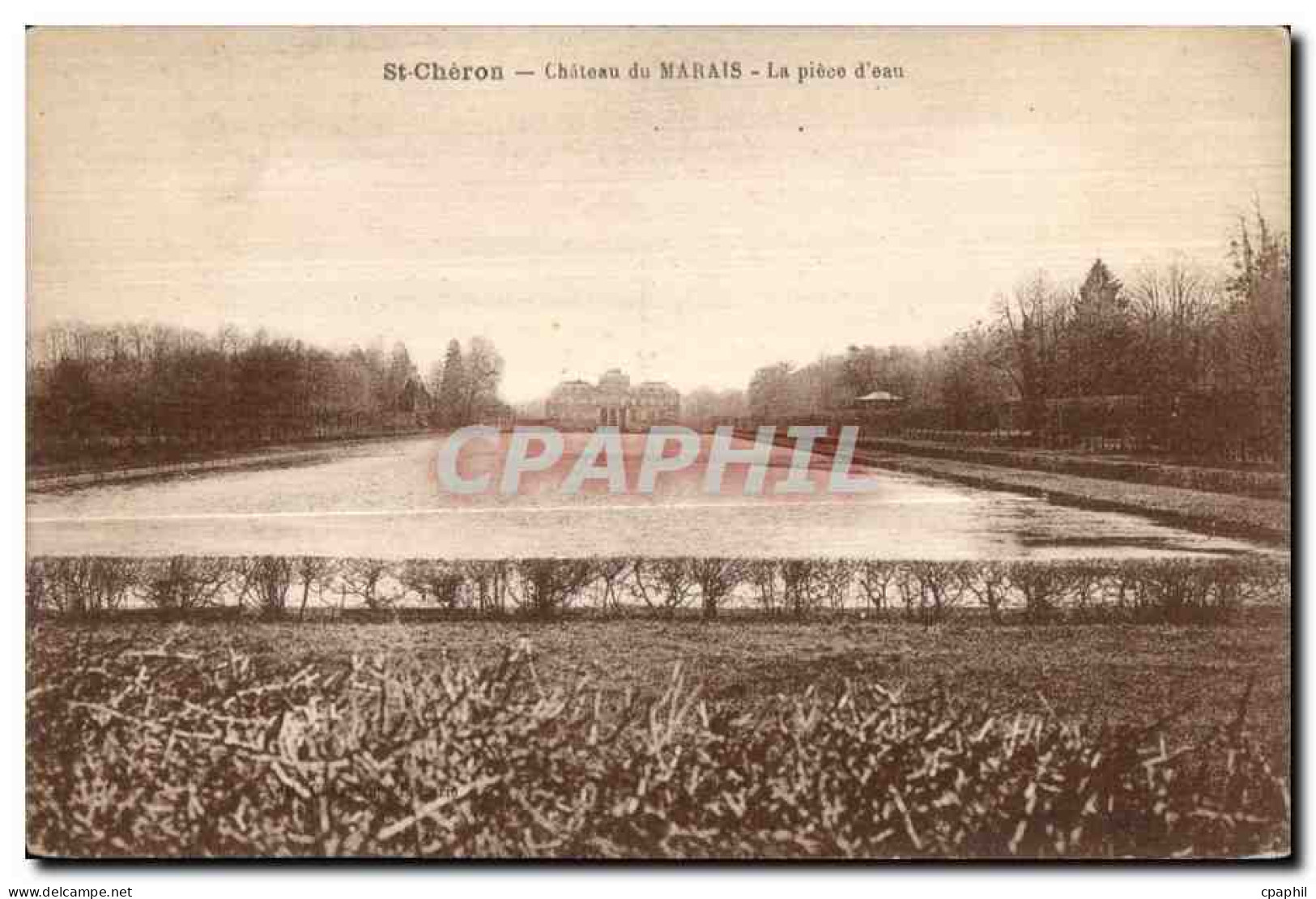 Saint Cheron - Chateau du Marais - La Piece d Eau - CPA
