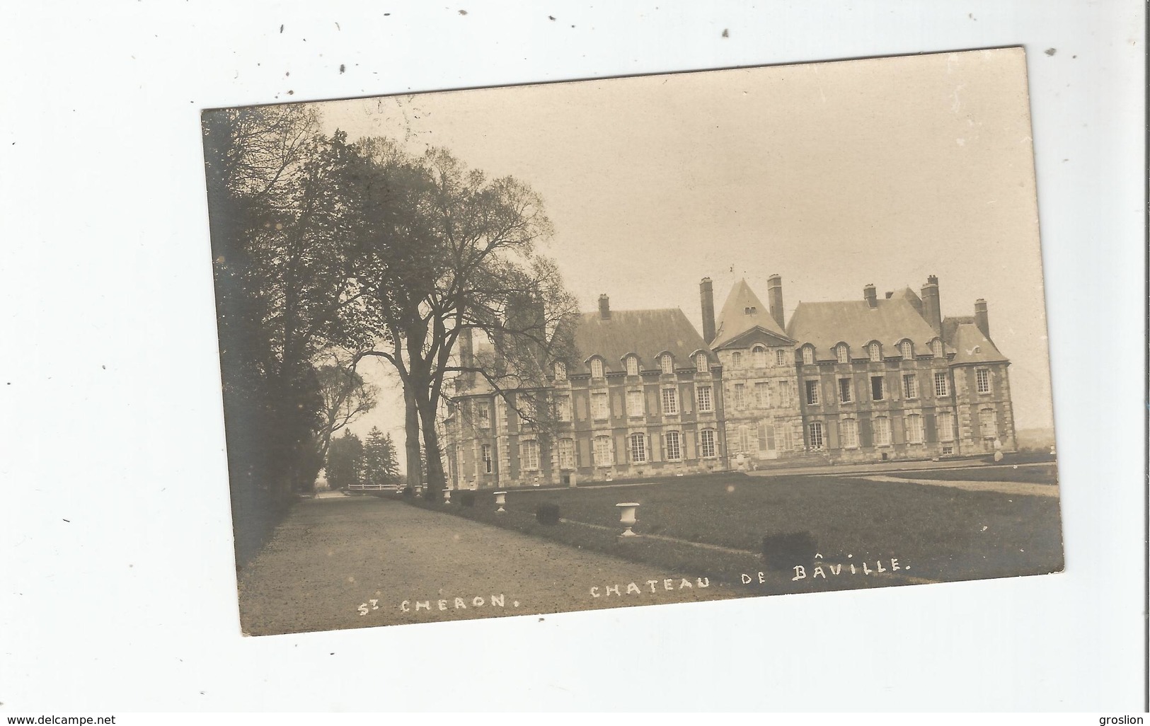SAINT CHERON (ESSONNE) CARTE PHOTO CHATEAU DE BAVILLE 1913