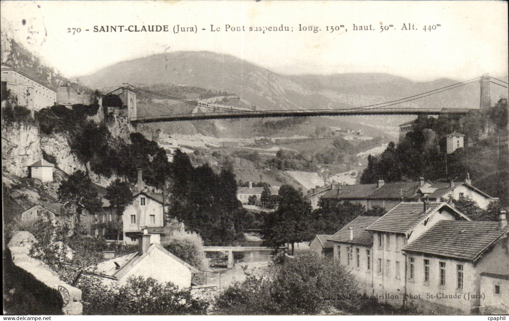 Saint Claude - Le Pont Suspendu - CPA