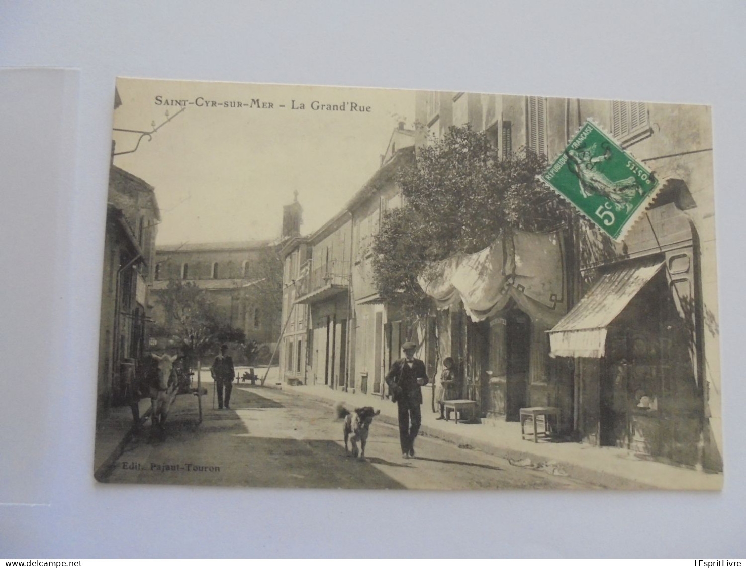 SAINT CYR SUR MER La Grand'Rue Animée Carte Postale