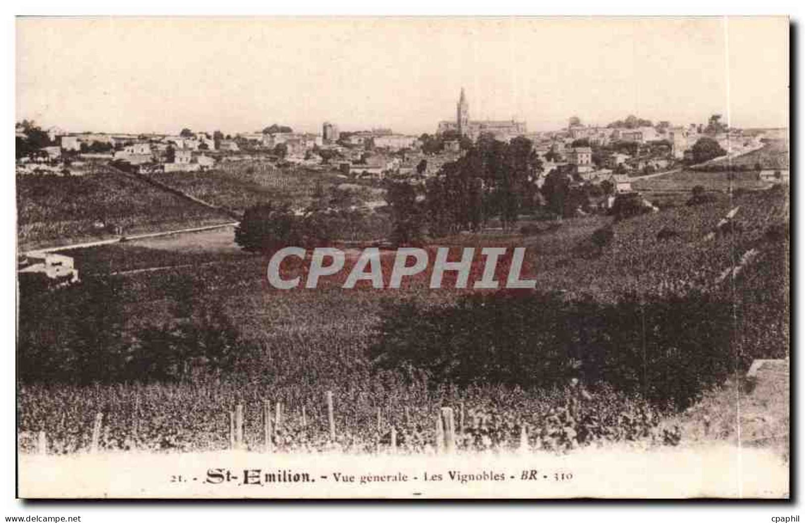 Saint Emilion CPA Vue generale Les vignobles