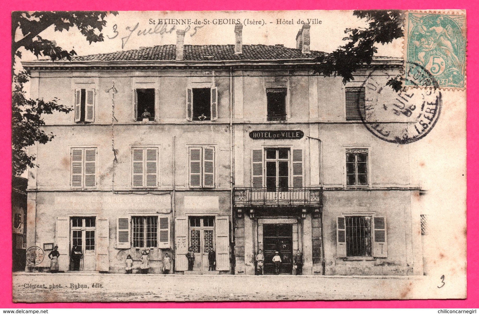 Saint Etienne de Saint Geoirs - Hôtel de Ville - Animée - CLEMENT - RUBAN - 1905